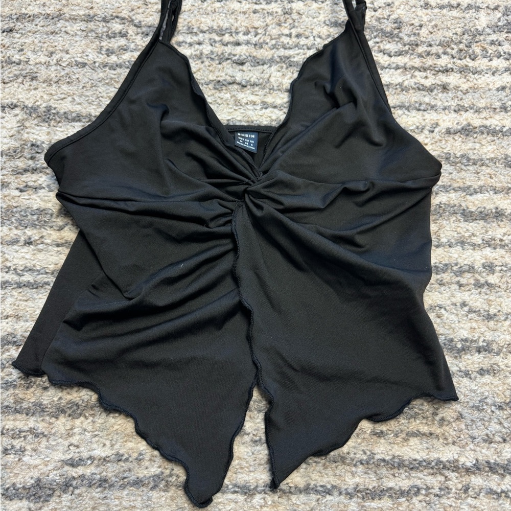 Black Ruched Top